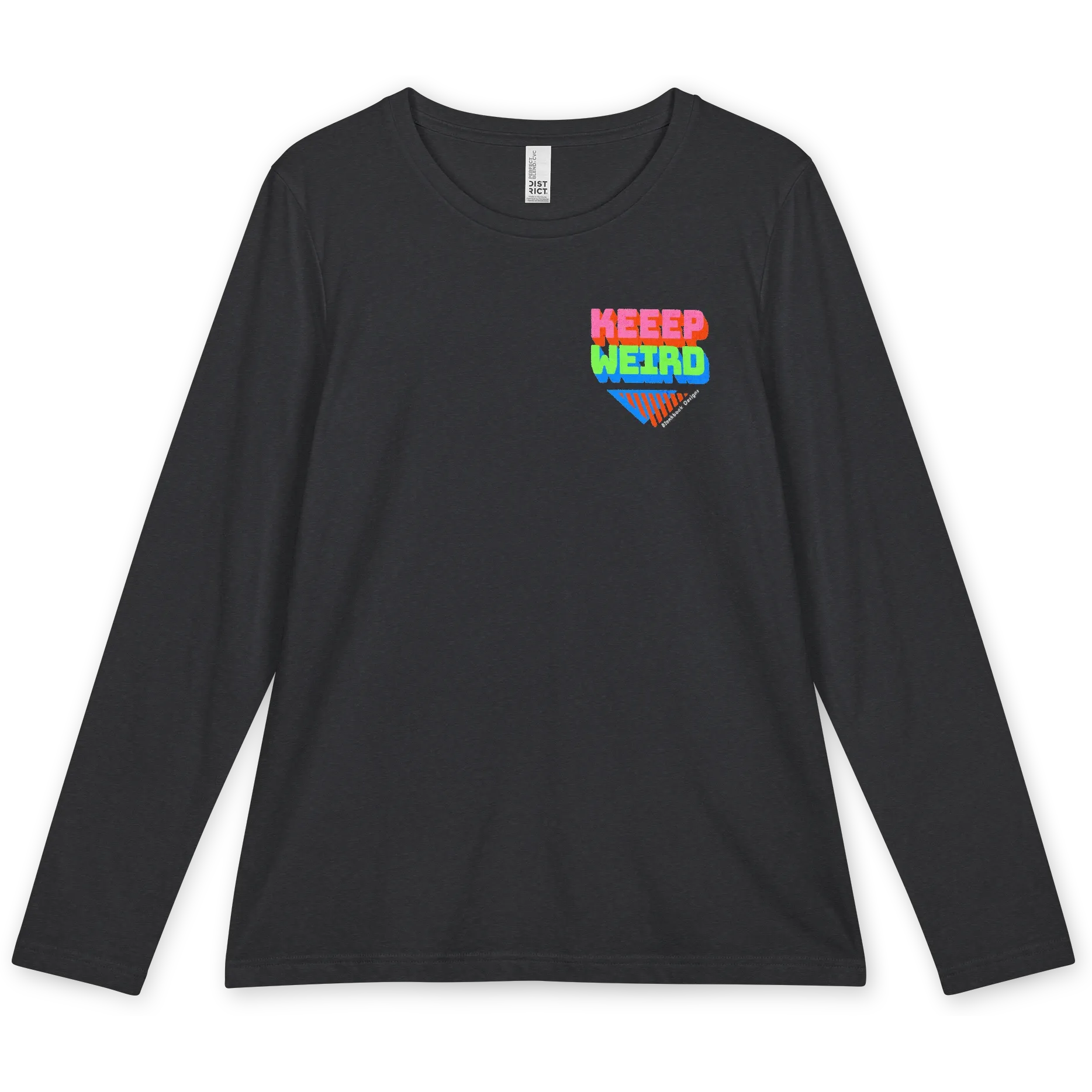 Keep Weird Women's Longsleeve, Heathered Charcoal, image 1 of 2