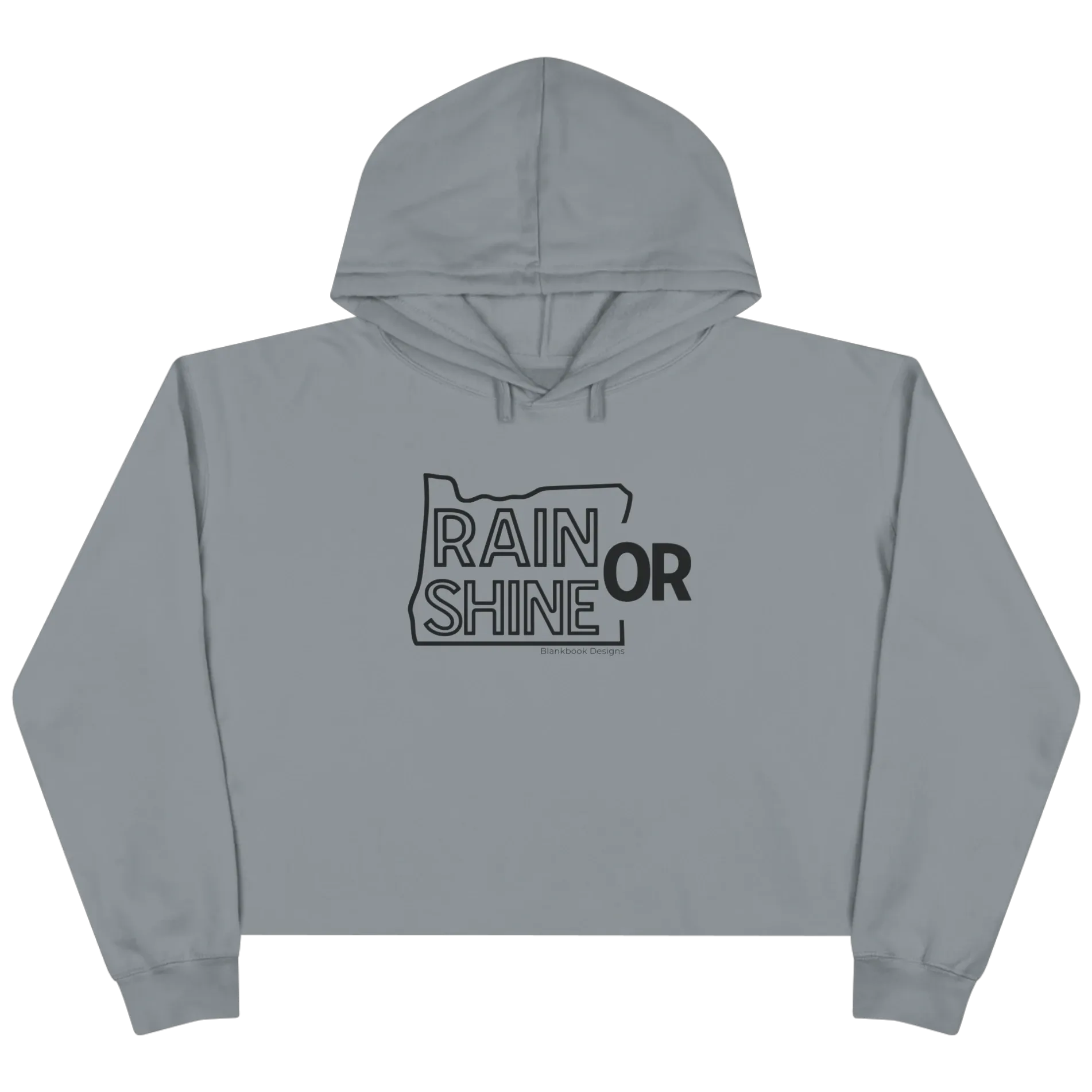 Rain or Shine Crop Hoodie, Storm