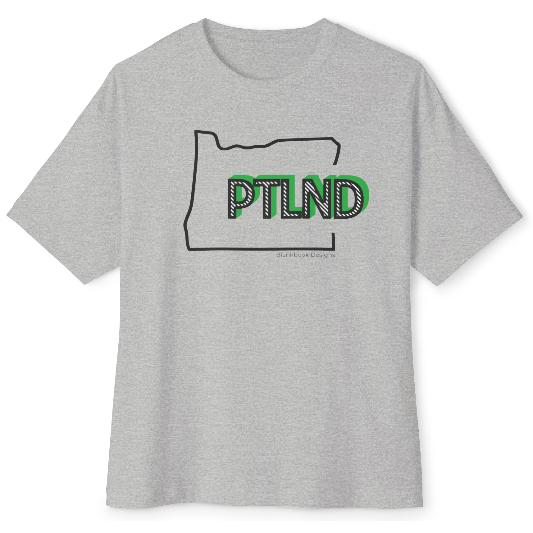 PTLND Tee, Green Shadow, Athletic Heather, image 1 of 7