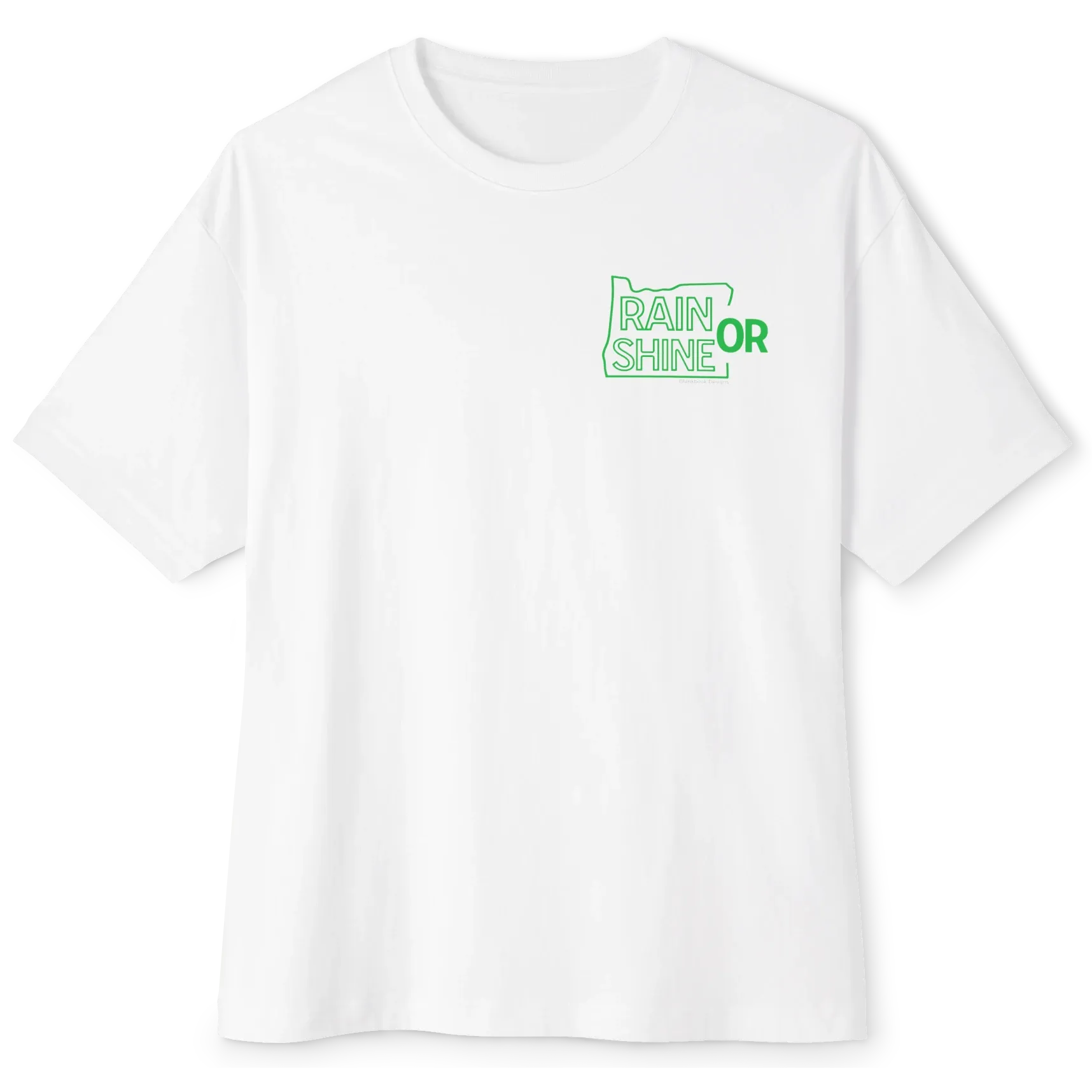 Rain or Shine Small Logo Tee, White, image 1 of 3