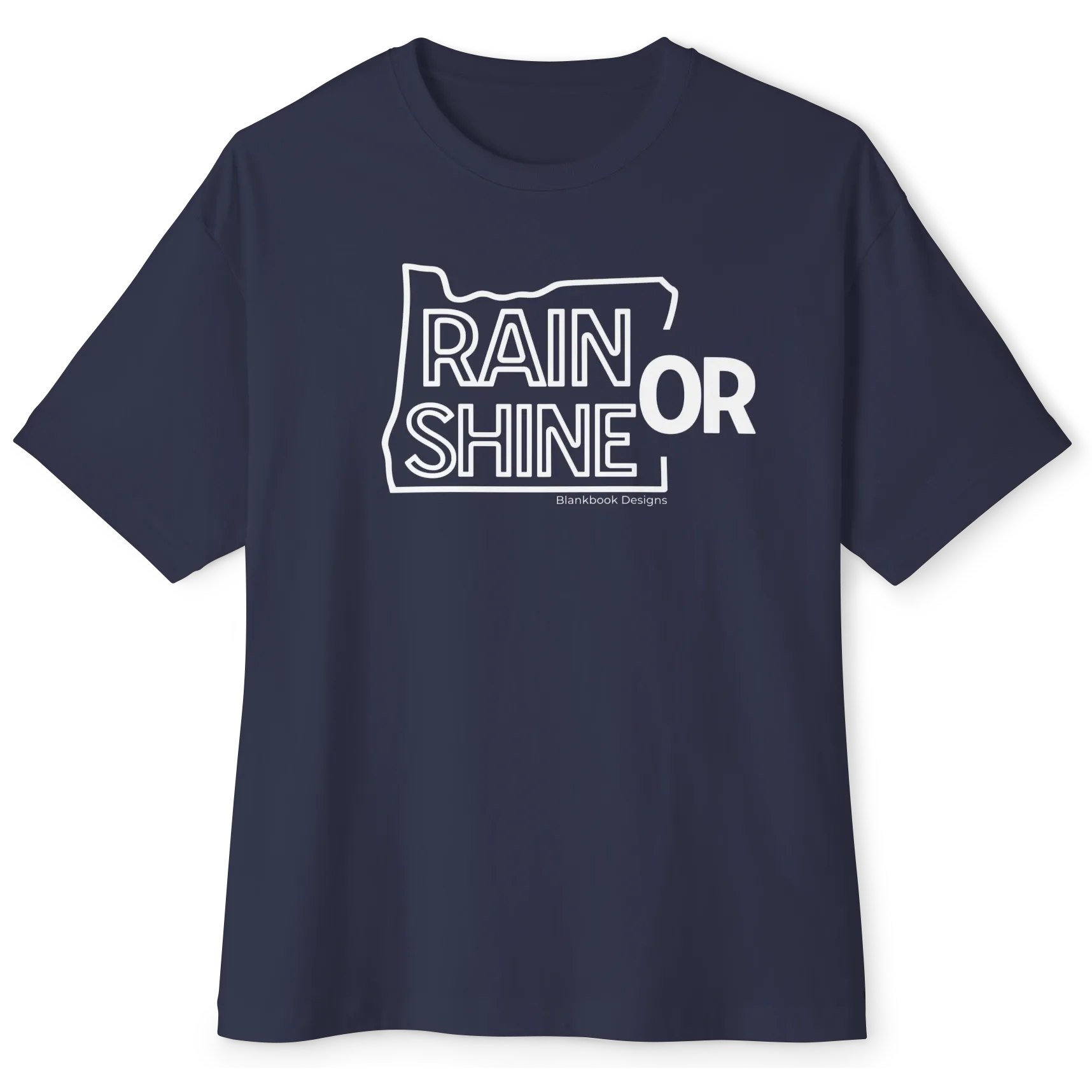 Rain or Shine Tee, White Print