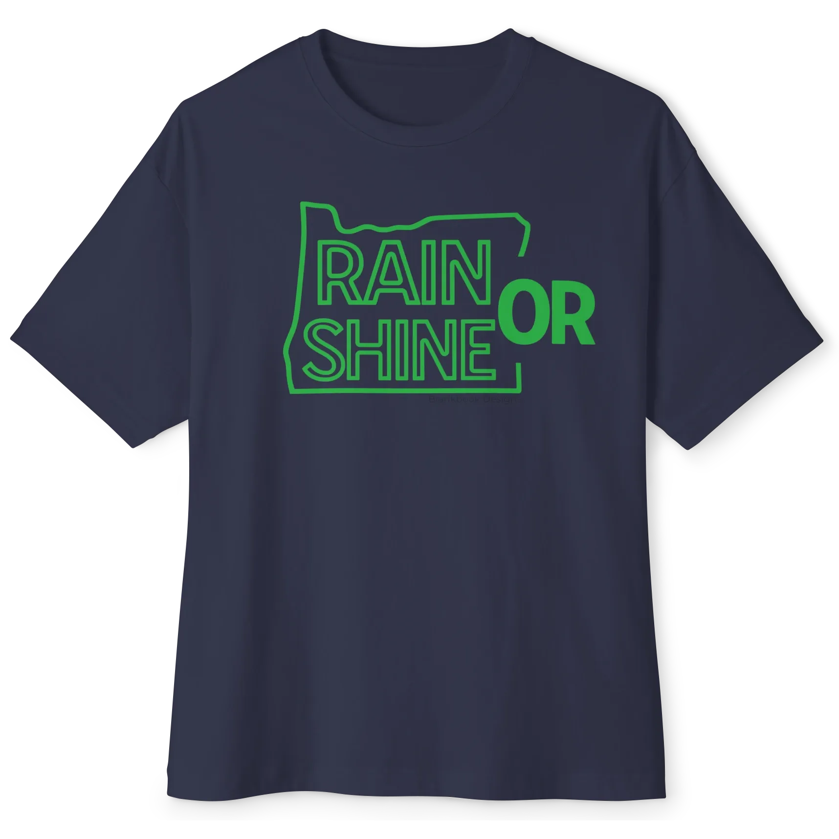 Rain or Shine Tee, Green Print