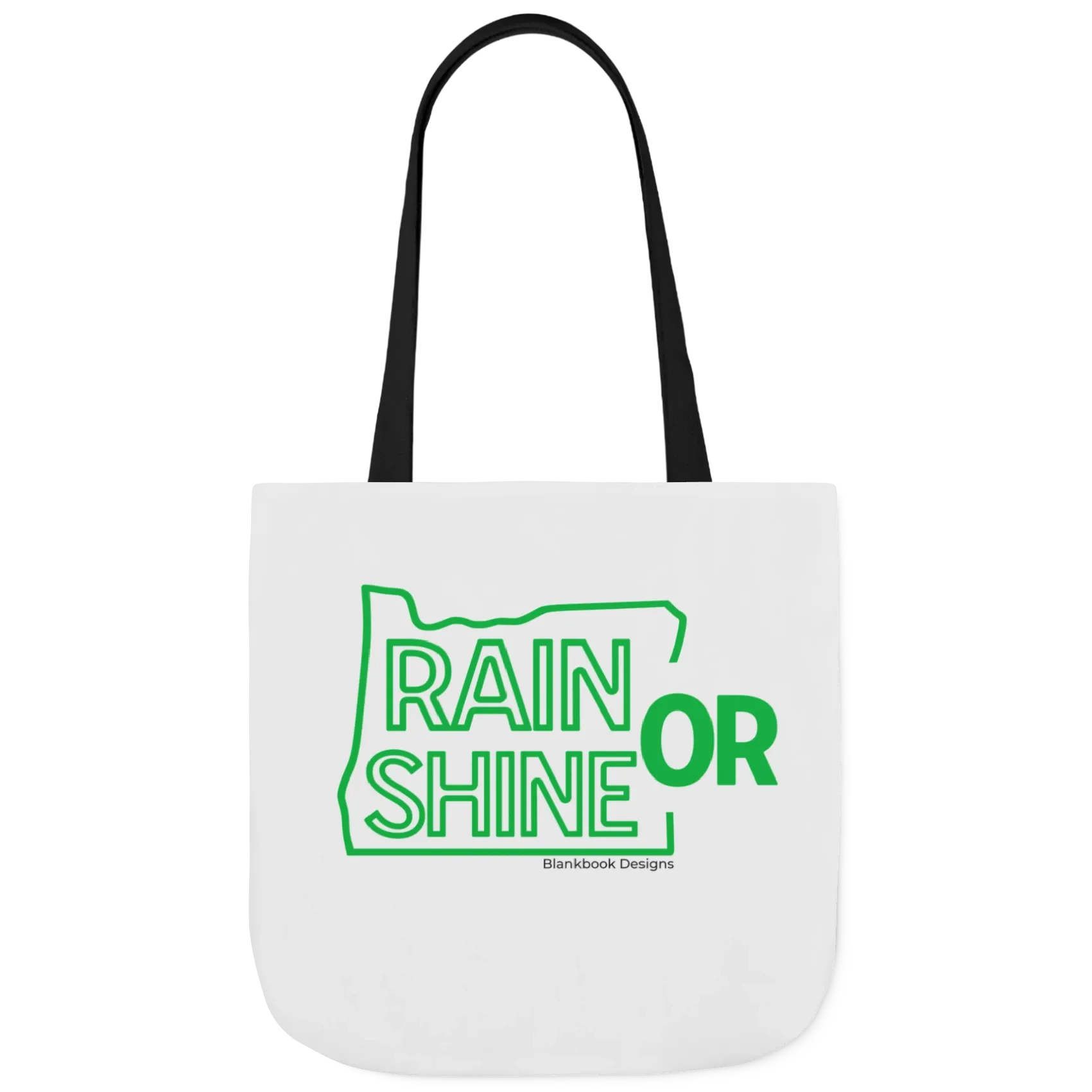 Rain or Shine Tote, Green Print