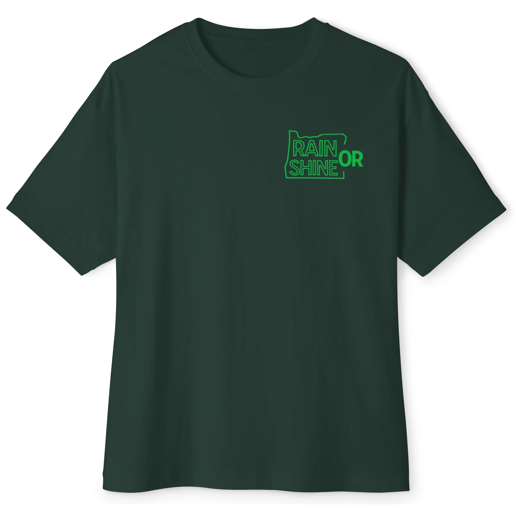 Rain or Shine Small Logo Tee, Forest, image 1 of 3