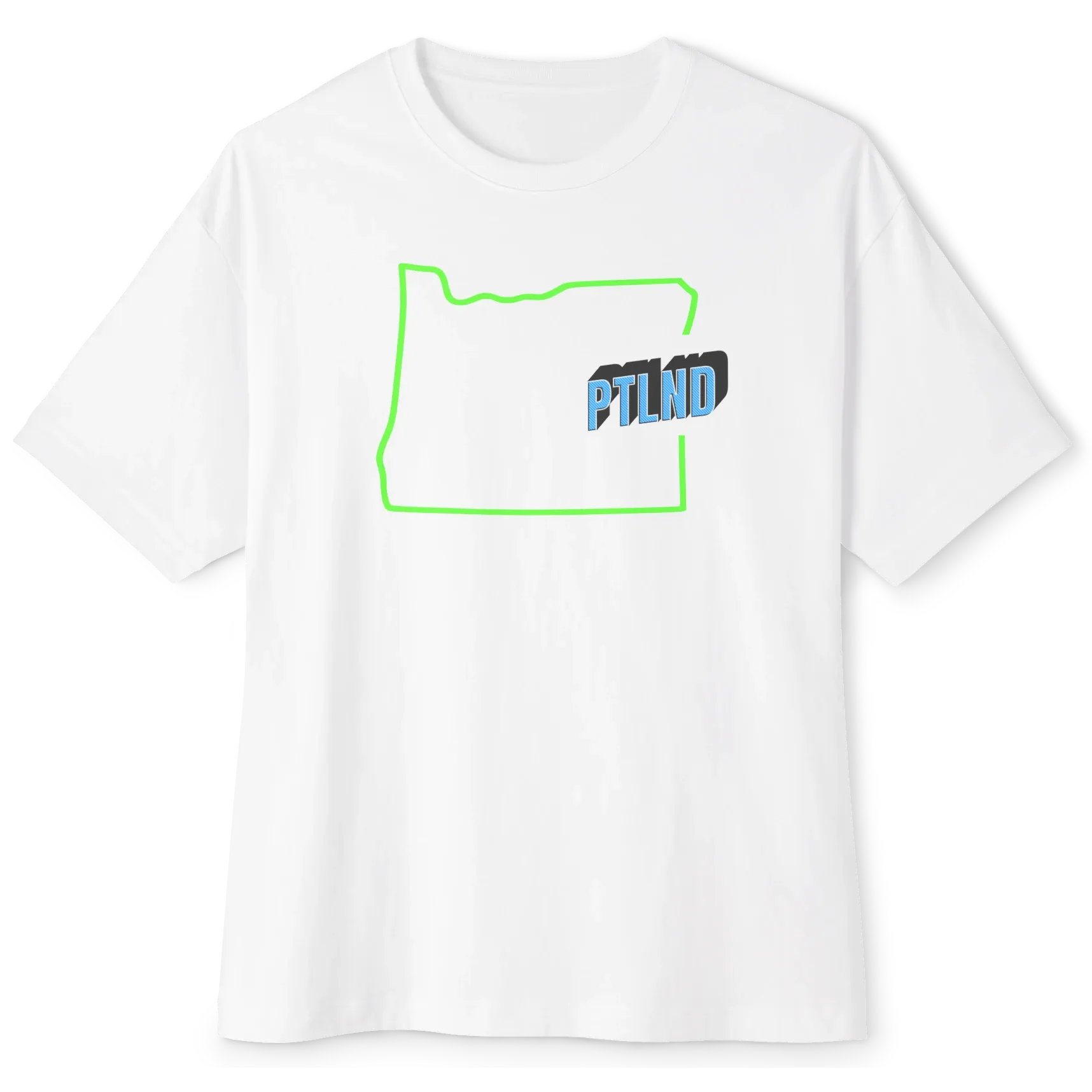 PTLND Tee, Original Outline, White, image 1 of 3