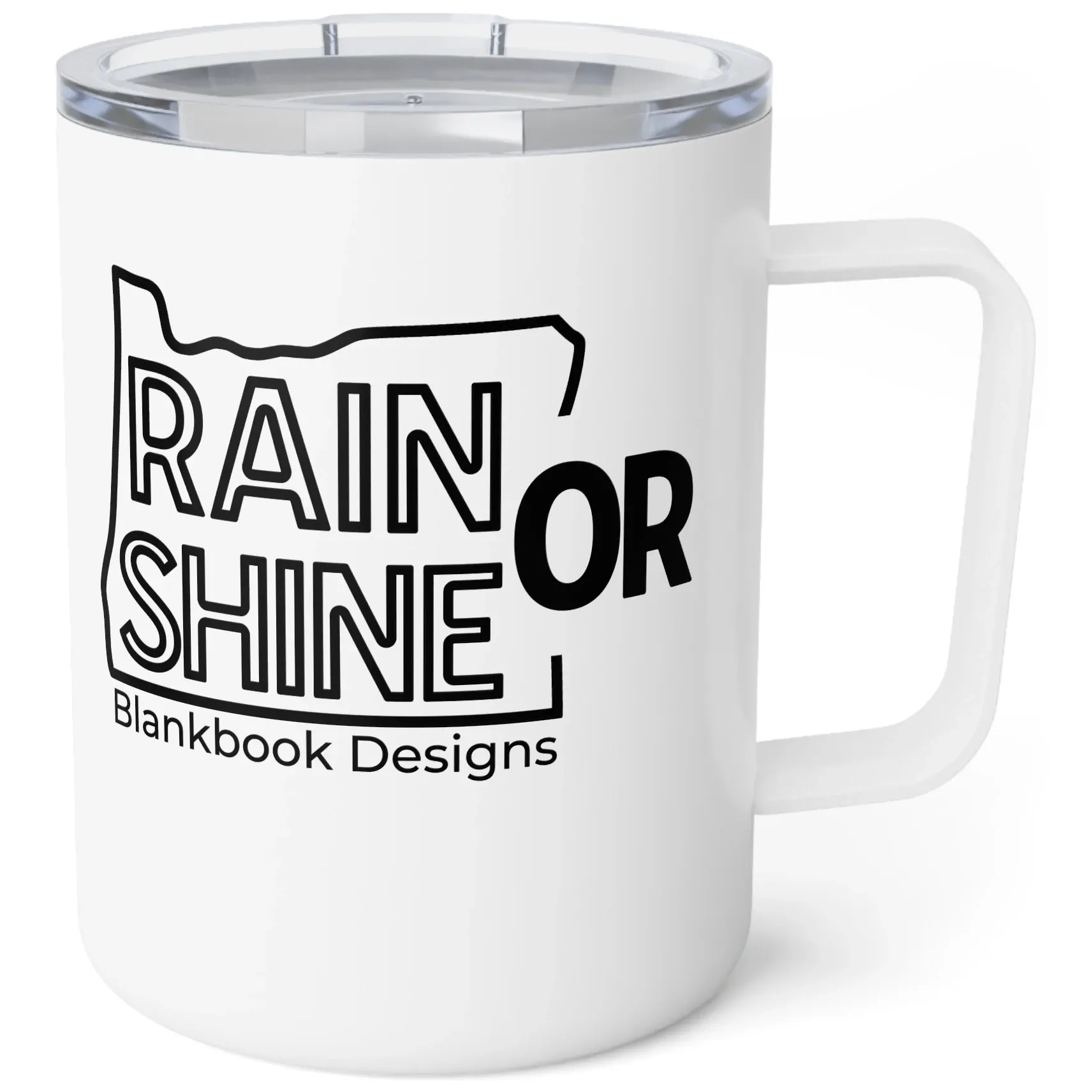 Rain or Shine Mug, Black Print