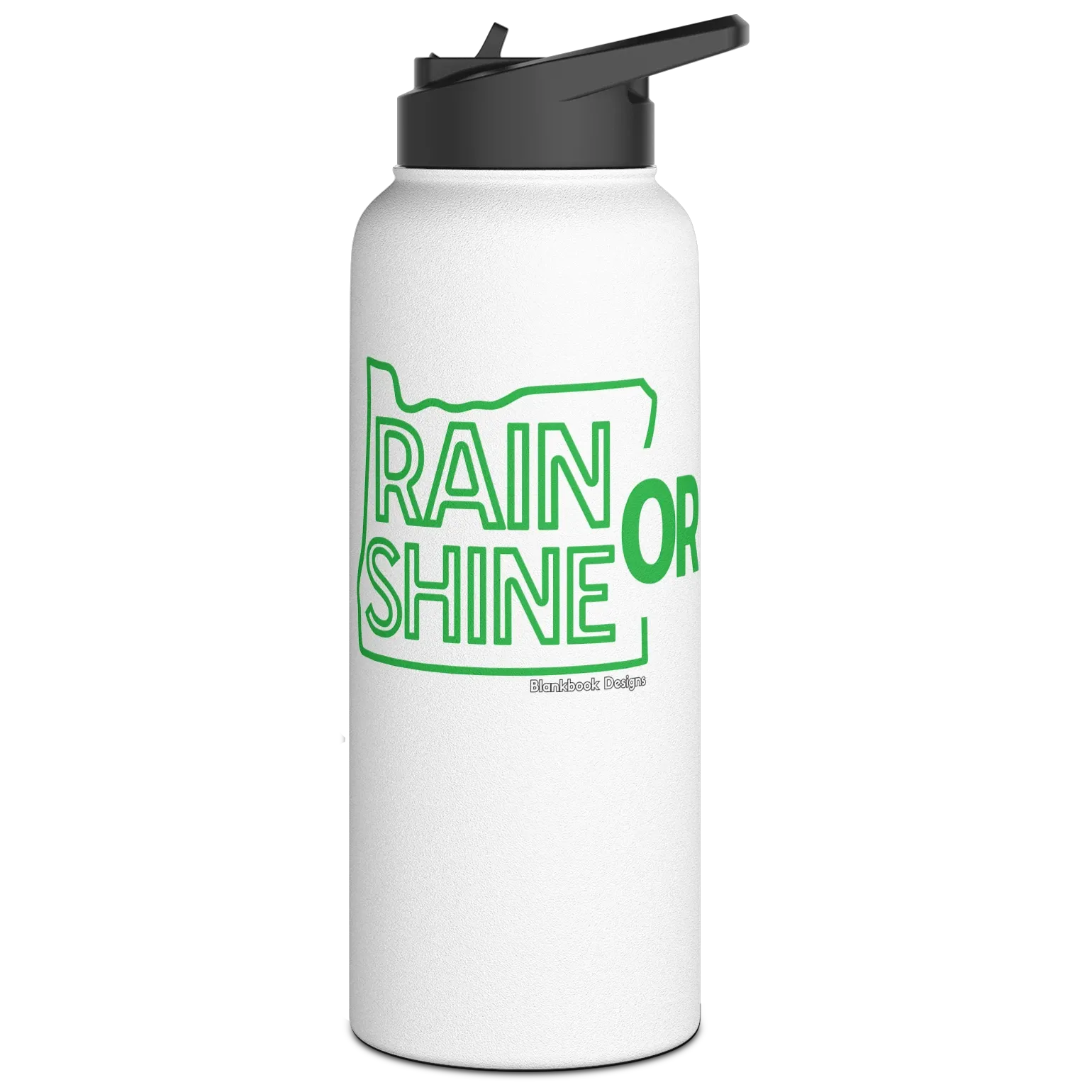 Rain or Shine Bottle, Green Print