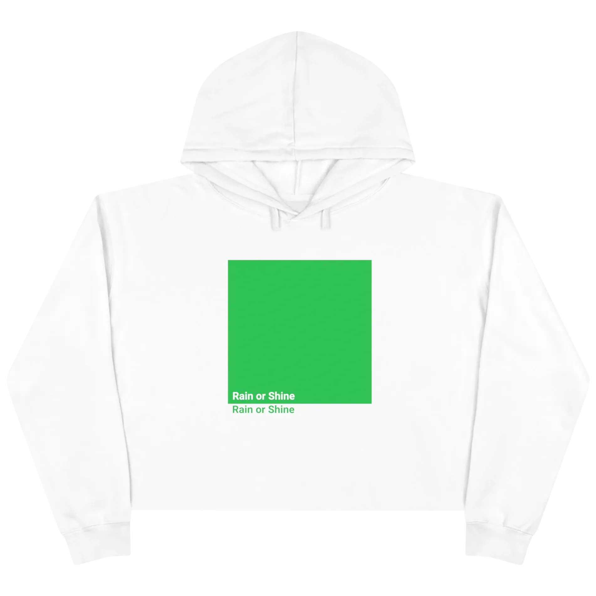 Color Box Crop Hoodie, White, image 1 of 2