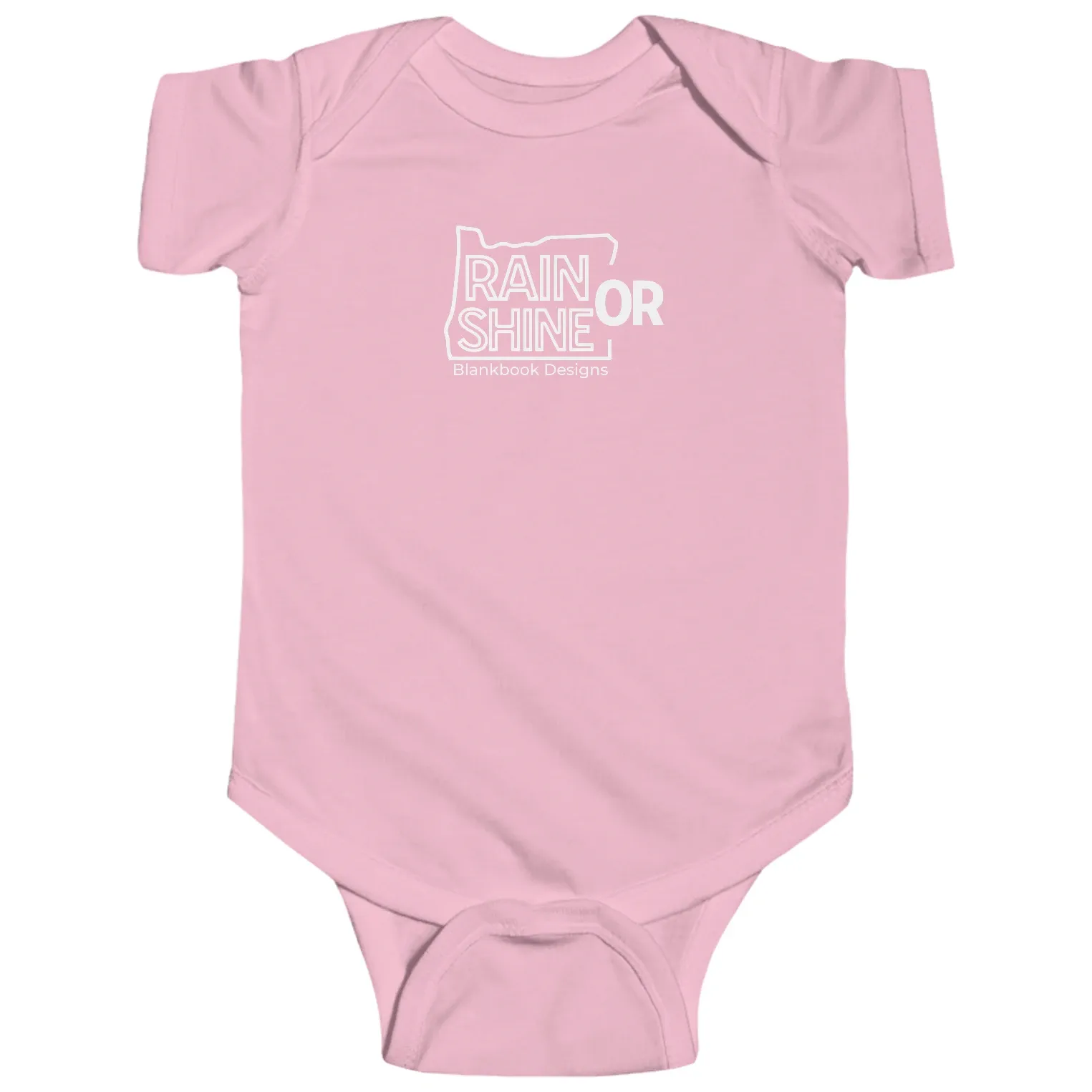 Rain or Shine Baby Bodysuit, Pink, image 1 of 3