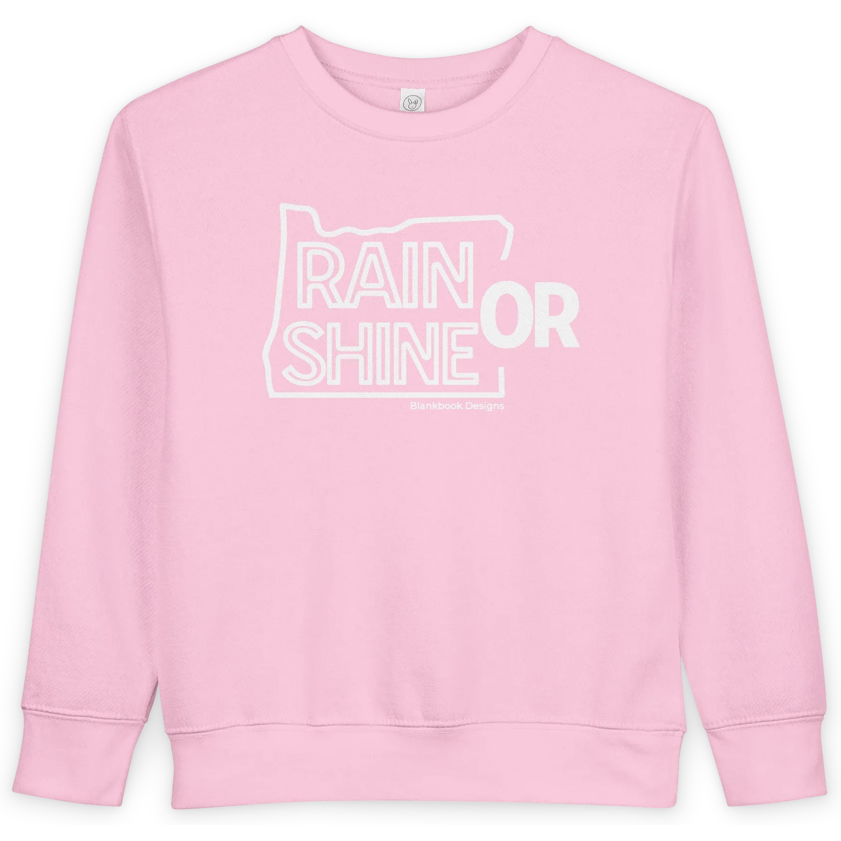 Rain or Shine Toddler Sweatshirt, Pink, image 1 of 3