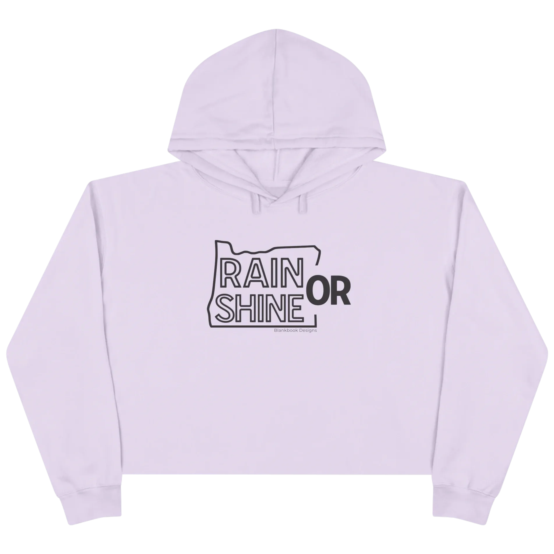 Rain or Shine Crop Hoodie, Lilac, image 1 of 2