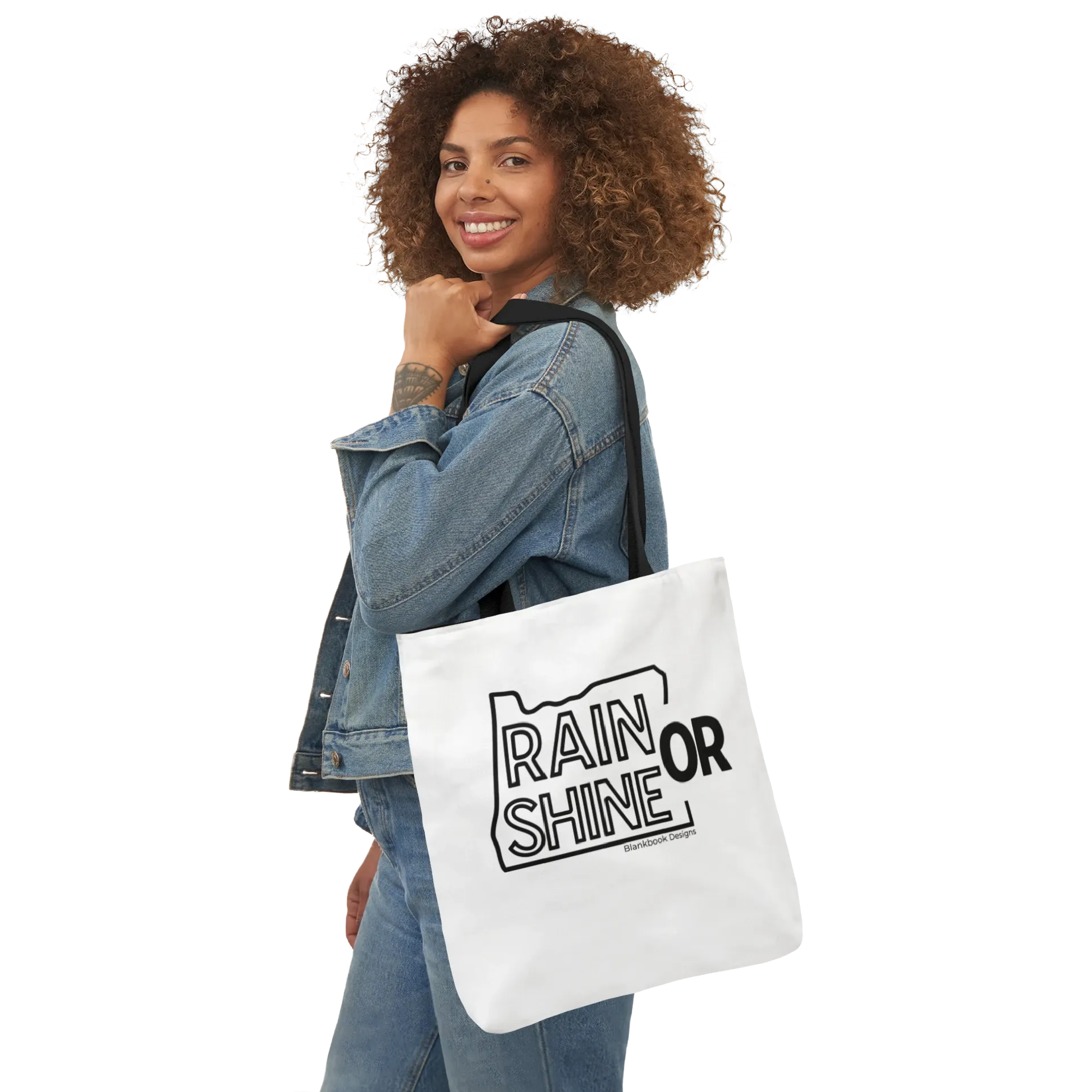 Rain or Shine Tote, Black Print, Black, image 2 of 4