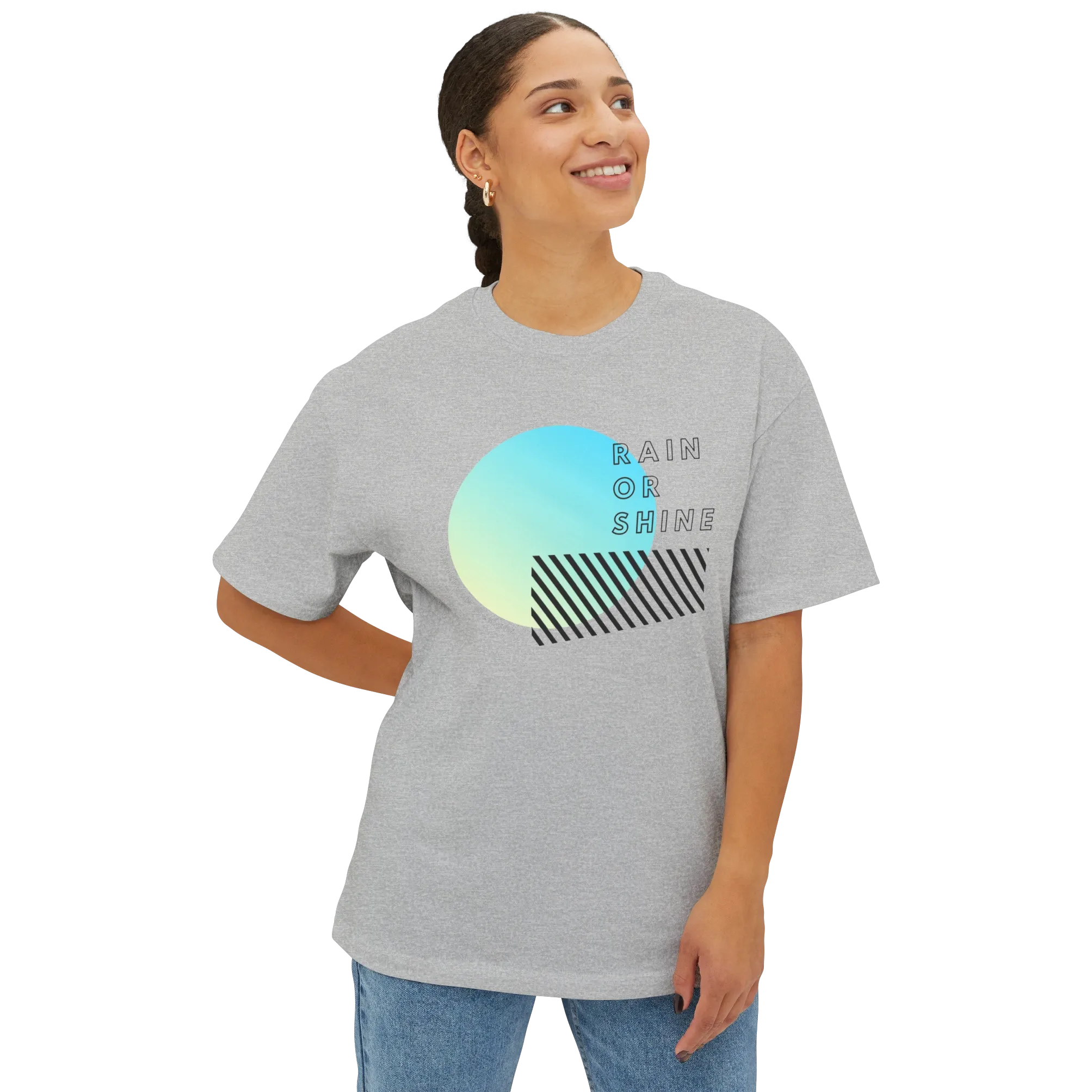 Gradient Sun Blue Tee, Athletic Heather, image 2 of 5