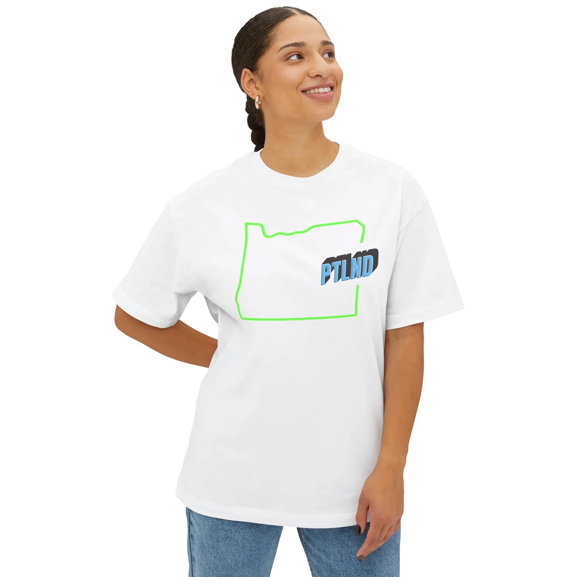 PTLND Tee, Original Outline, White, image 2 of 3