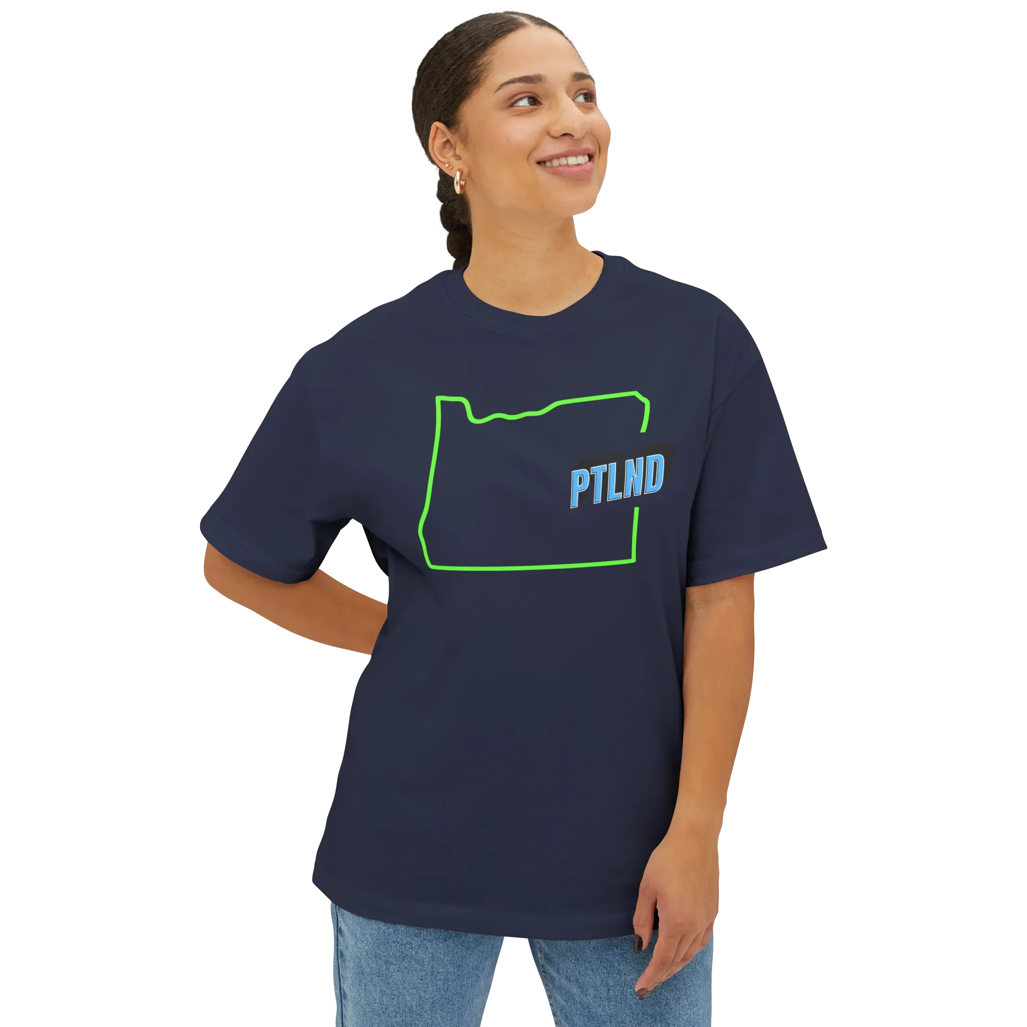 PTLND Tee, Original Outline, Navy, image 2 of 3