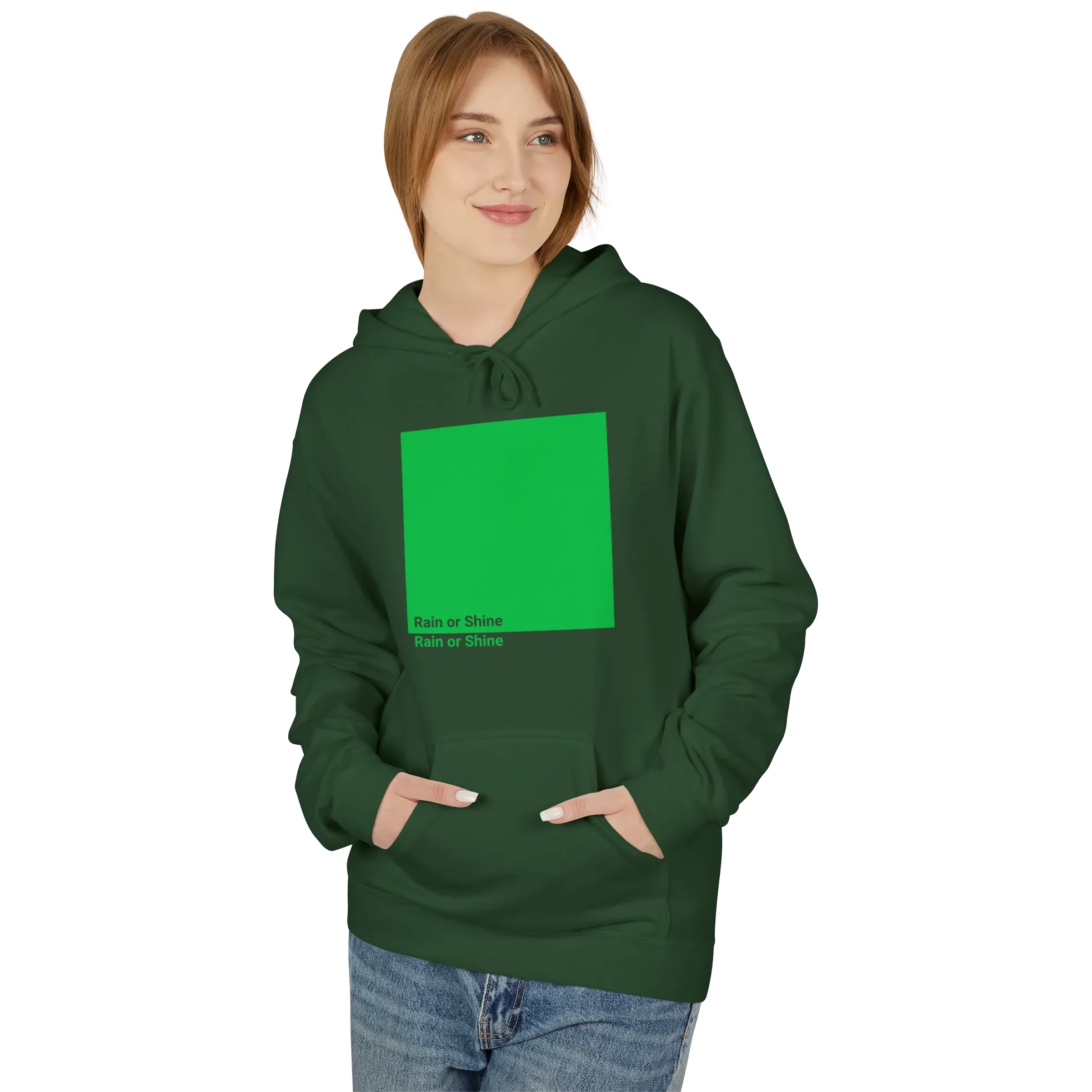 Color Box Hoodie, Forest Green, image 2 of 3