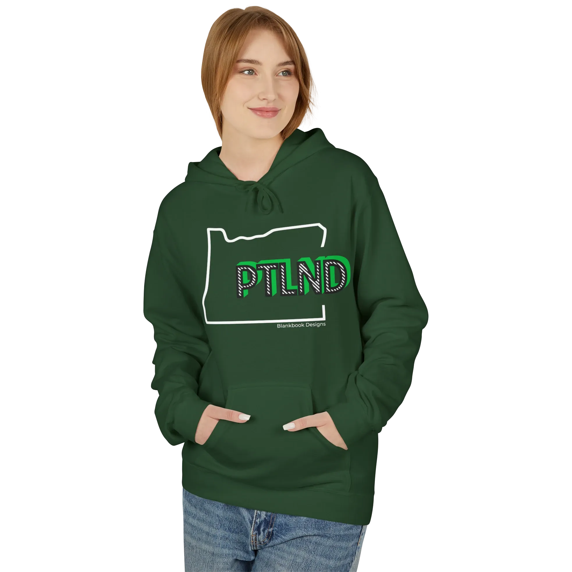 PTLND Hoodie, Forest Green, image 2 of 3