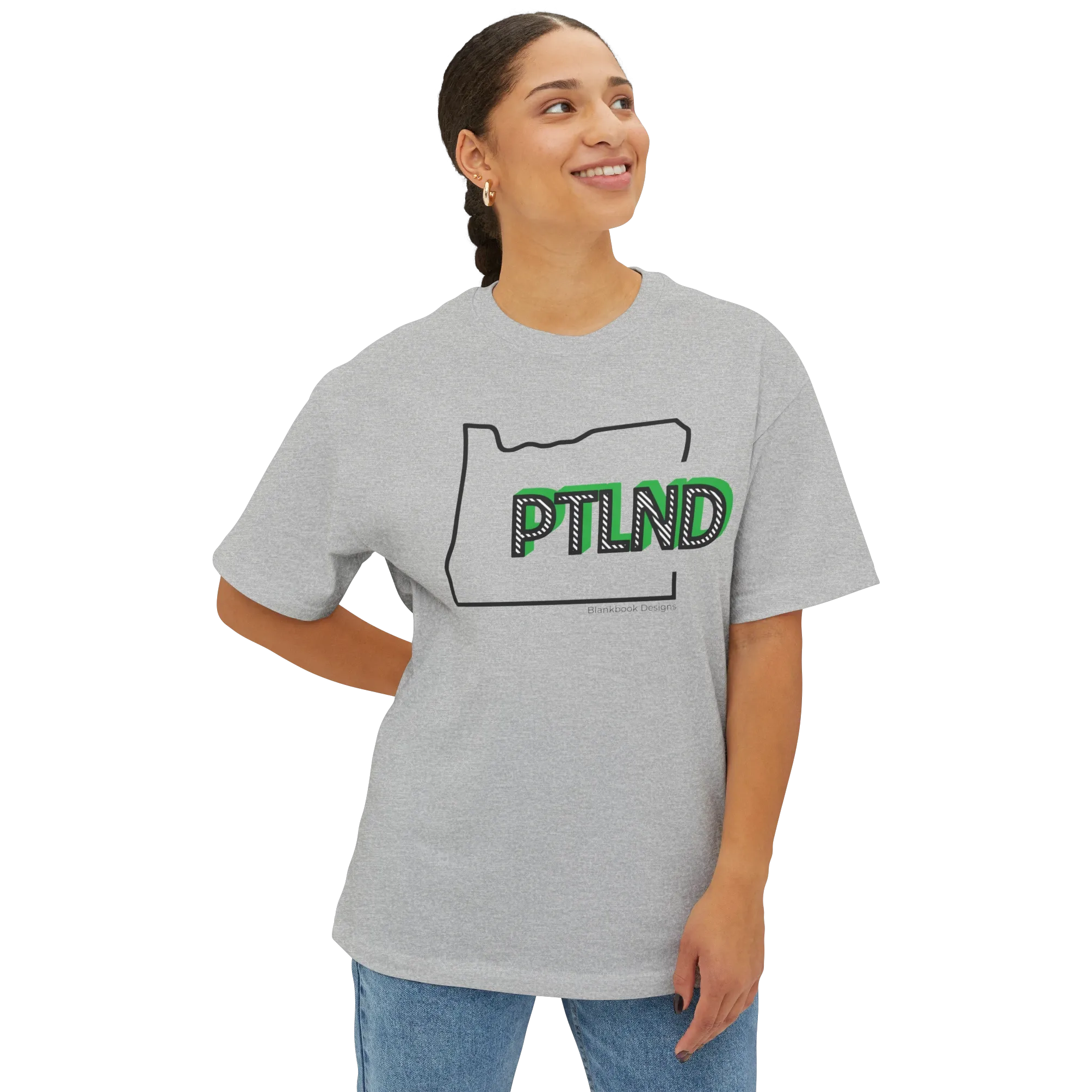 PTLND Tee, Green Shadow, Athletic Heather, image 2 of 7