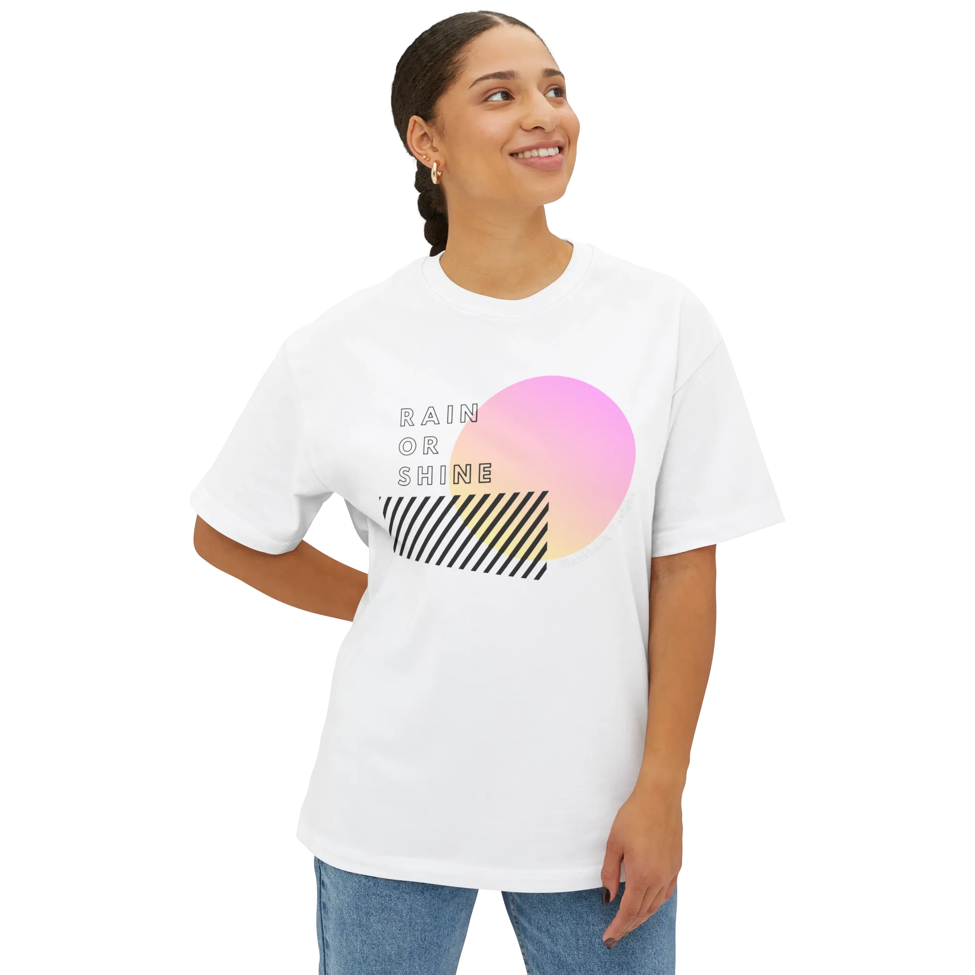 Gradient Sun Pink Tee, White, image 2 of 4