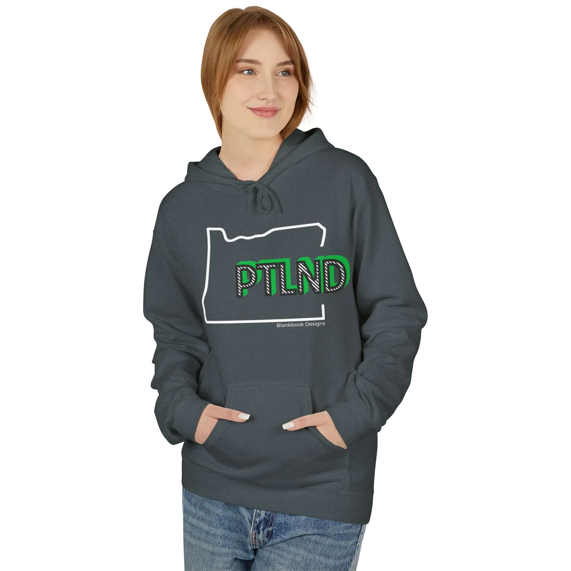 PTLND Hoodie, Dark Heather, image 2 of 3