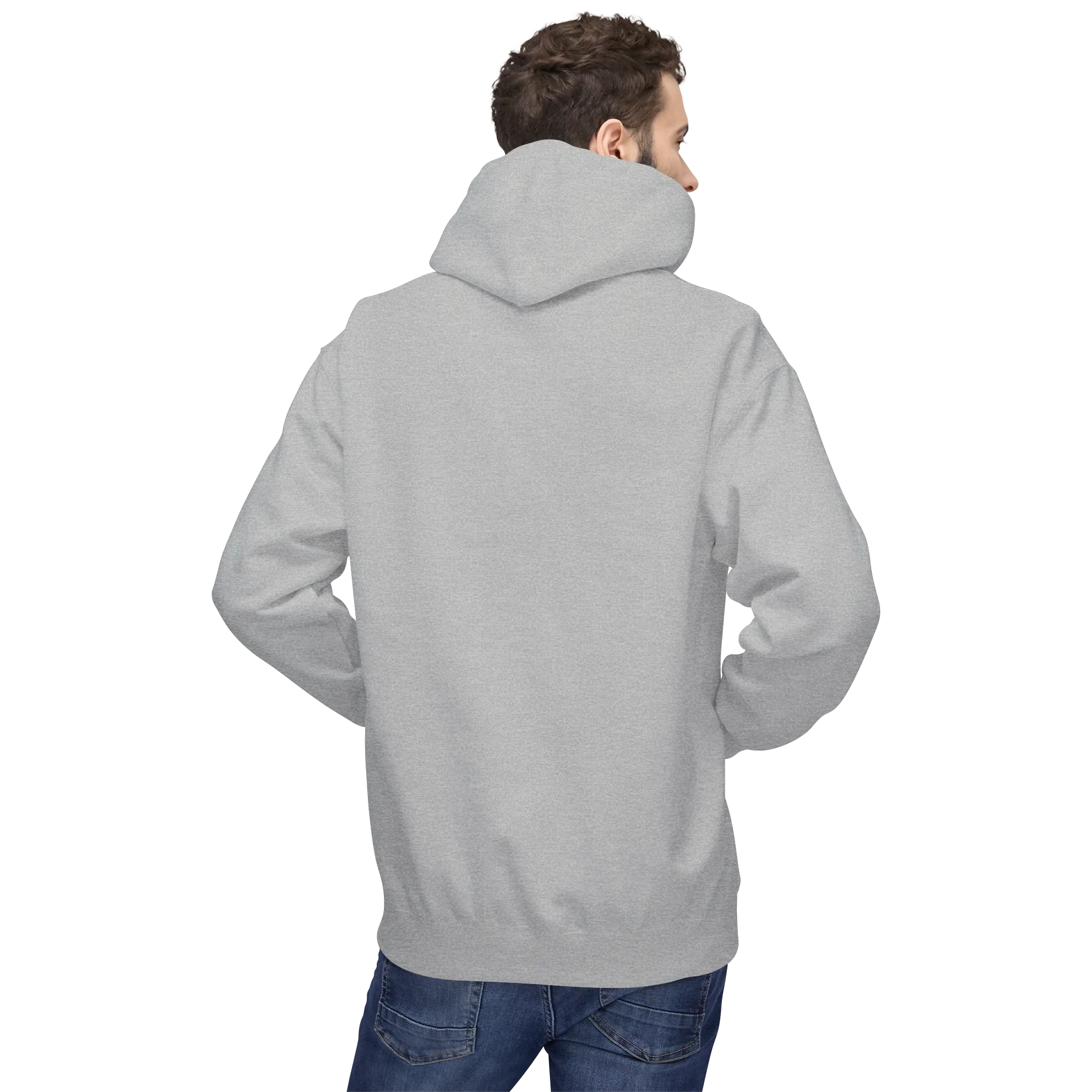 Rain or Shine Hoodie, White Print, Sport Grey, image 3 of 3