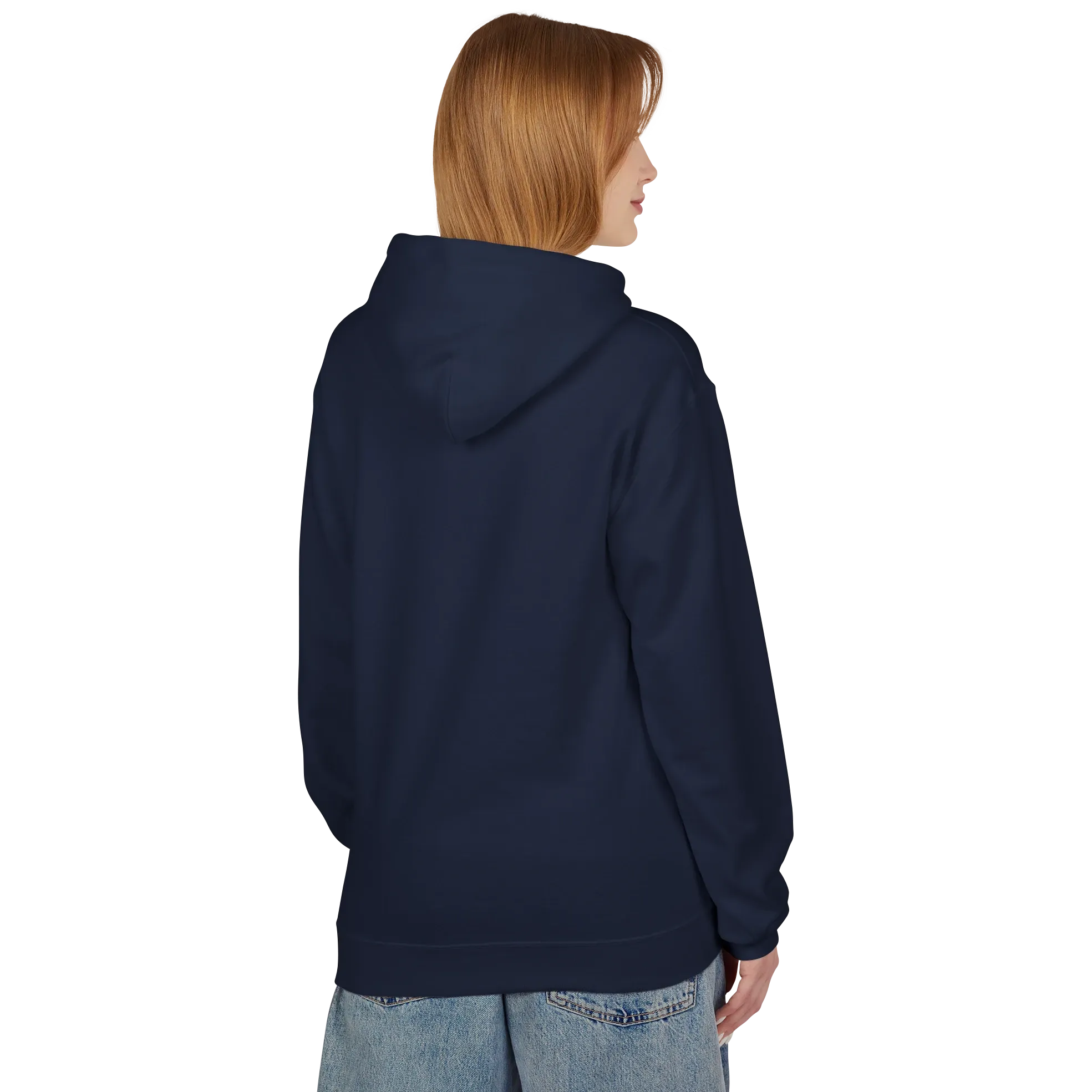 Rain or Shine Hoodie, White Print, Navy, image 3 of 3