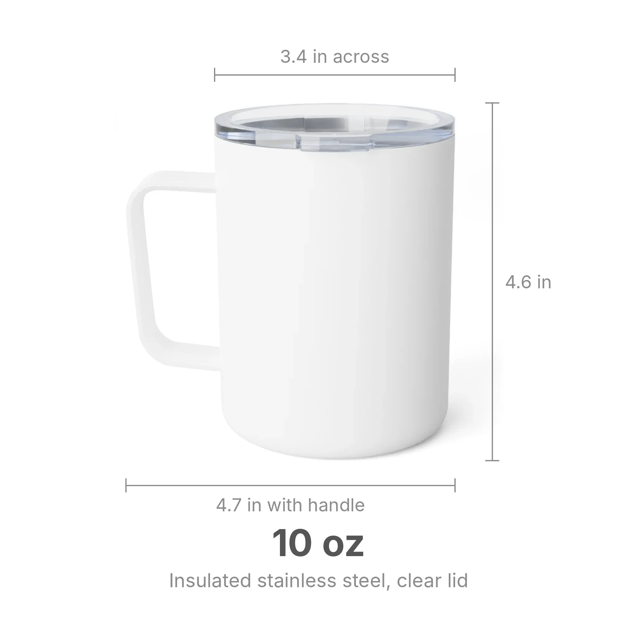 Rain or Shine Mug, Black Print, White, image 3 of 3