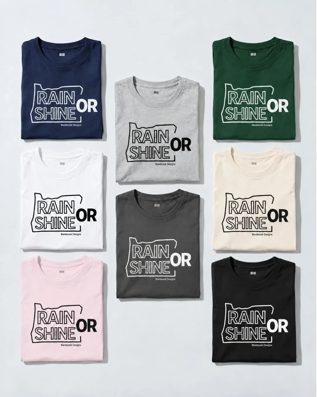 Rain or Shine Tee, Black Print, White, image 4 of 7