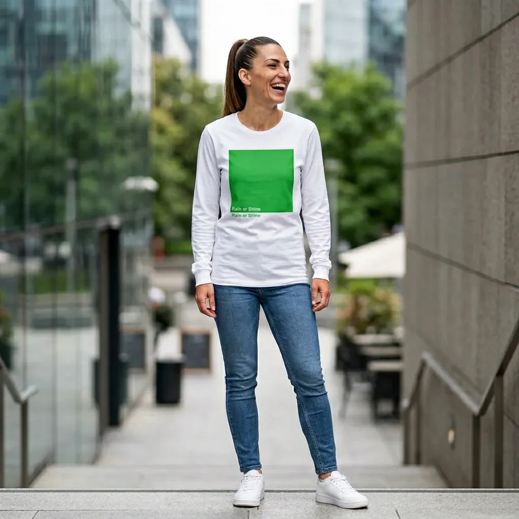 Color Box Longsleeve Tee, White, image 4 of 4